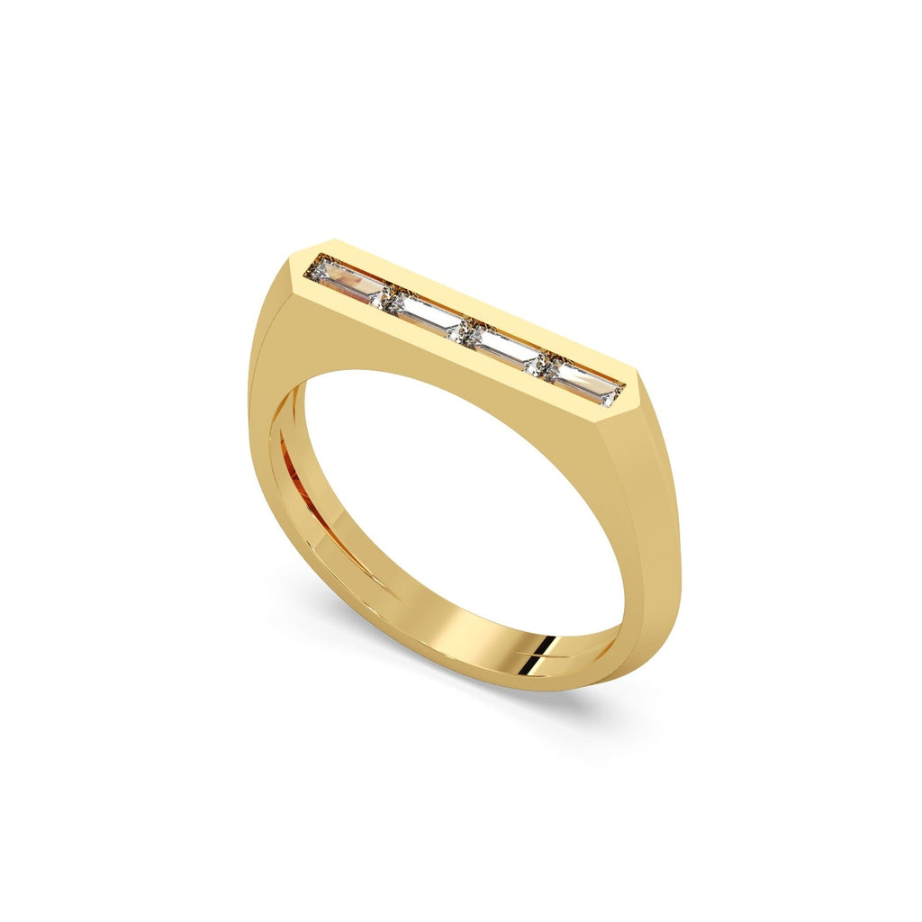 Soleil Diamond Ring - 18k Yellow Gold