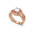 Valeria Solitaire Ring Silver RoseGold