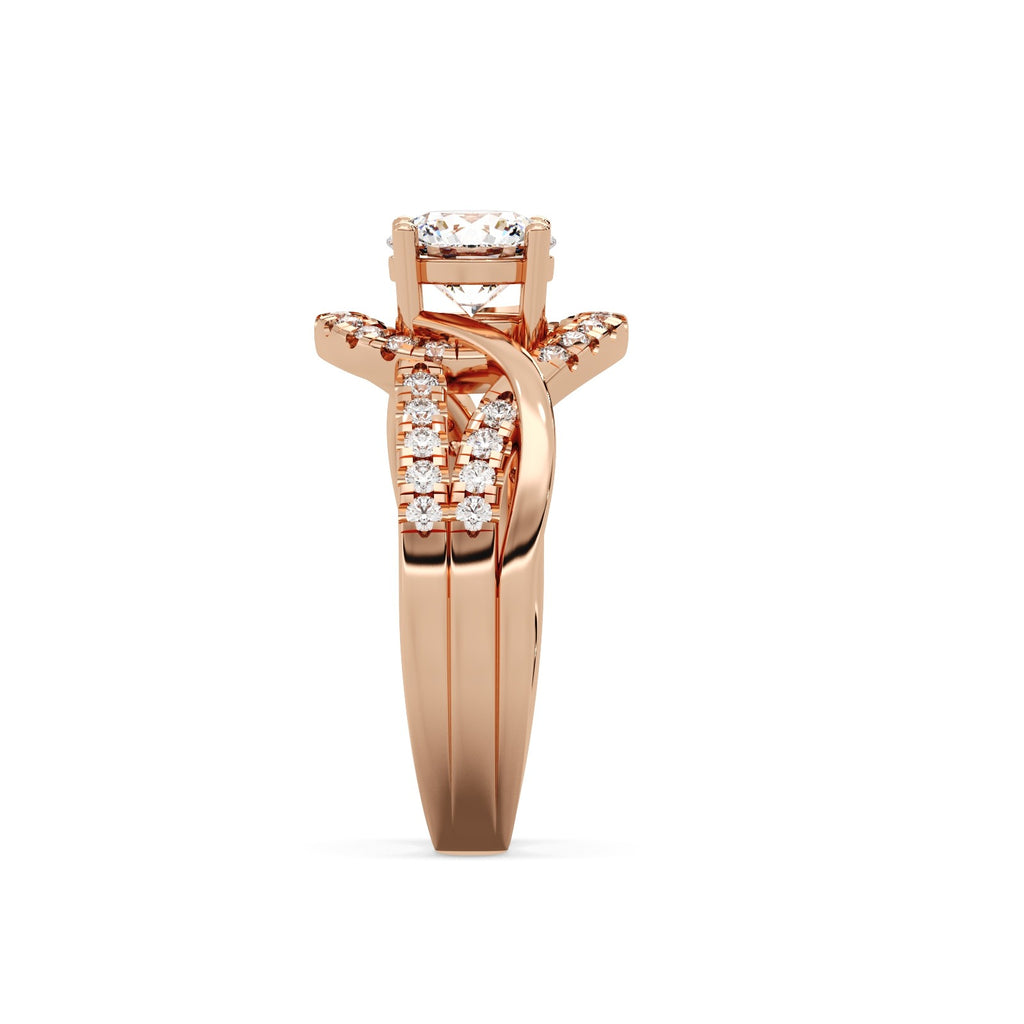 Valeria Solitaire Ring Silver RoseGold