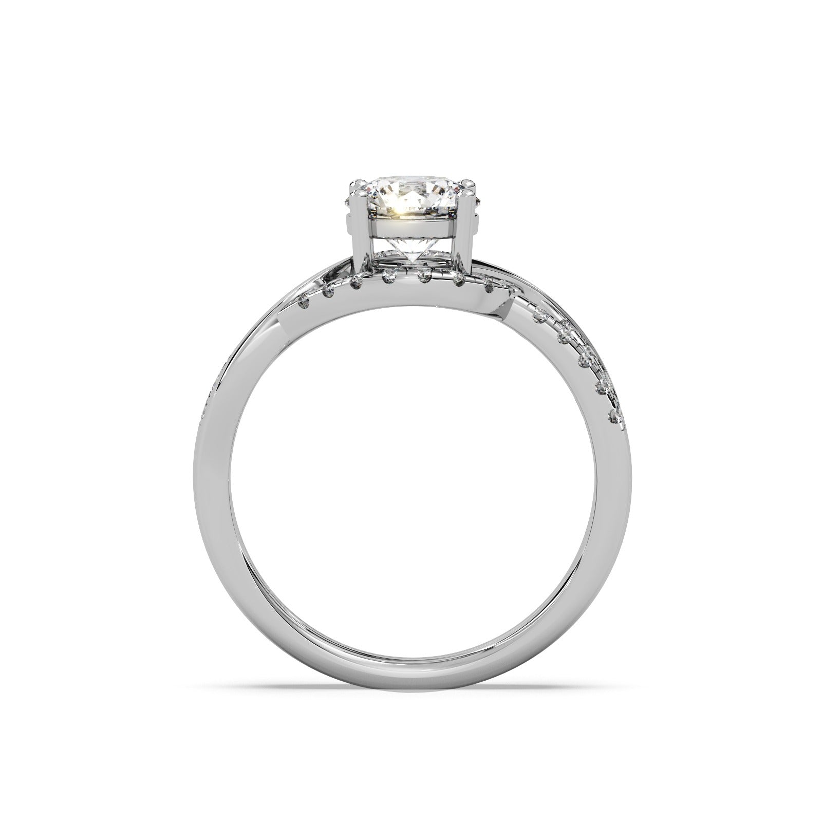 Valeria Solitaire Ring 14k White