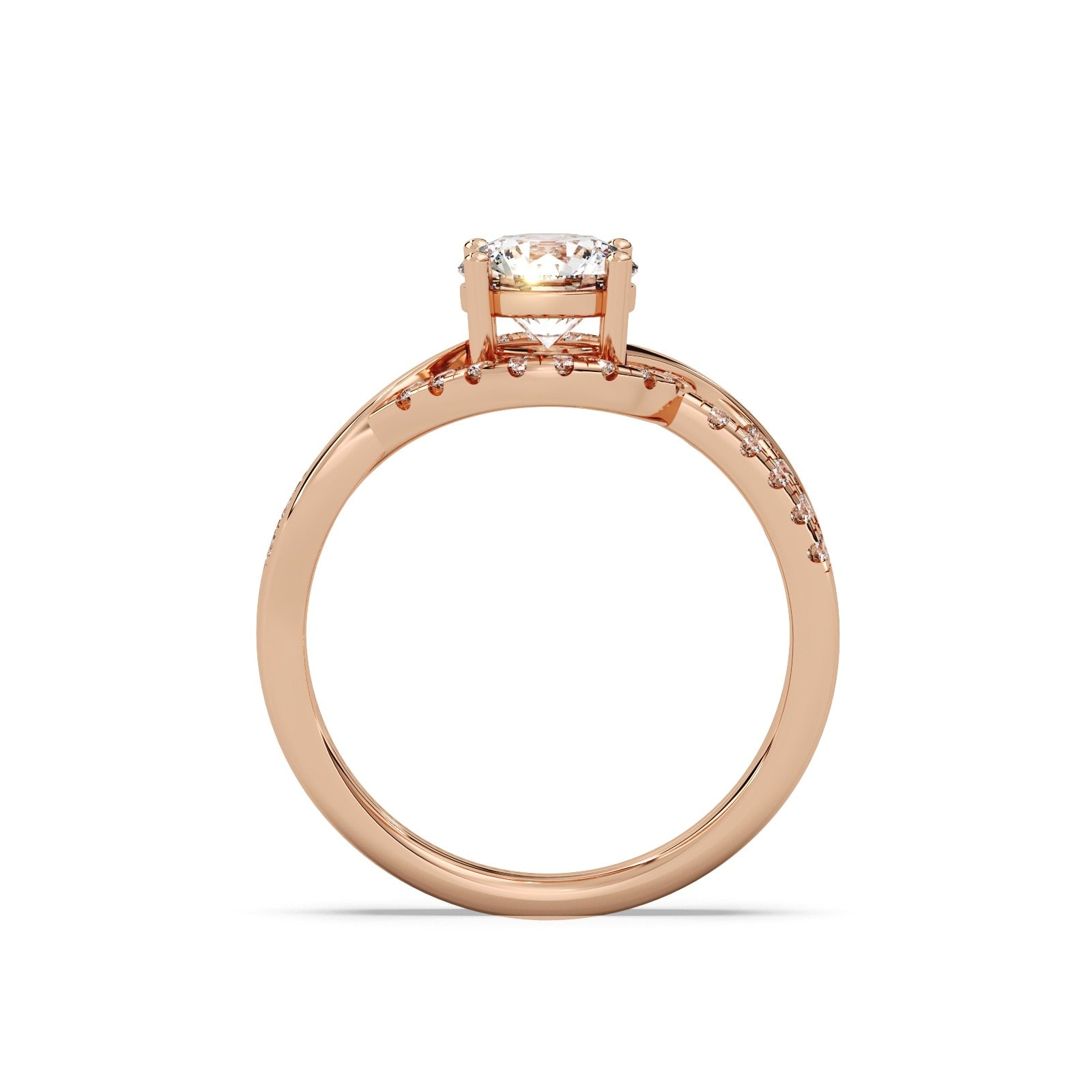 Valeria Solitaire Ring Silver RoseGold
