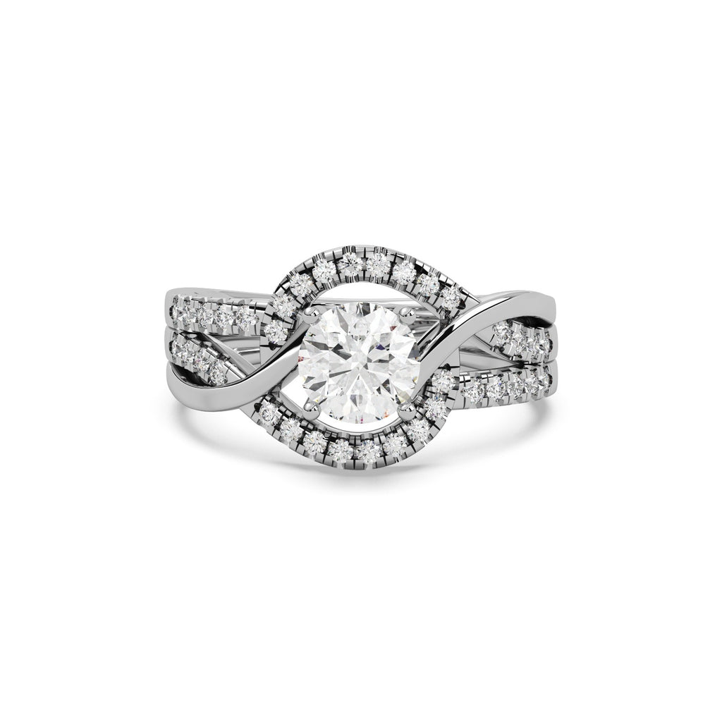 Valeria Solitaire Ring 14k White