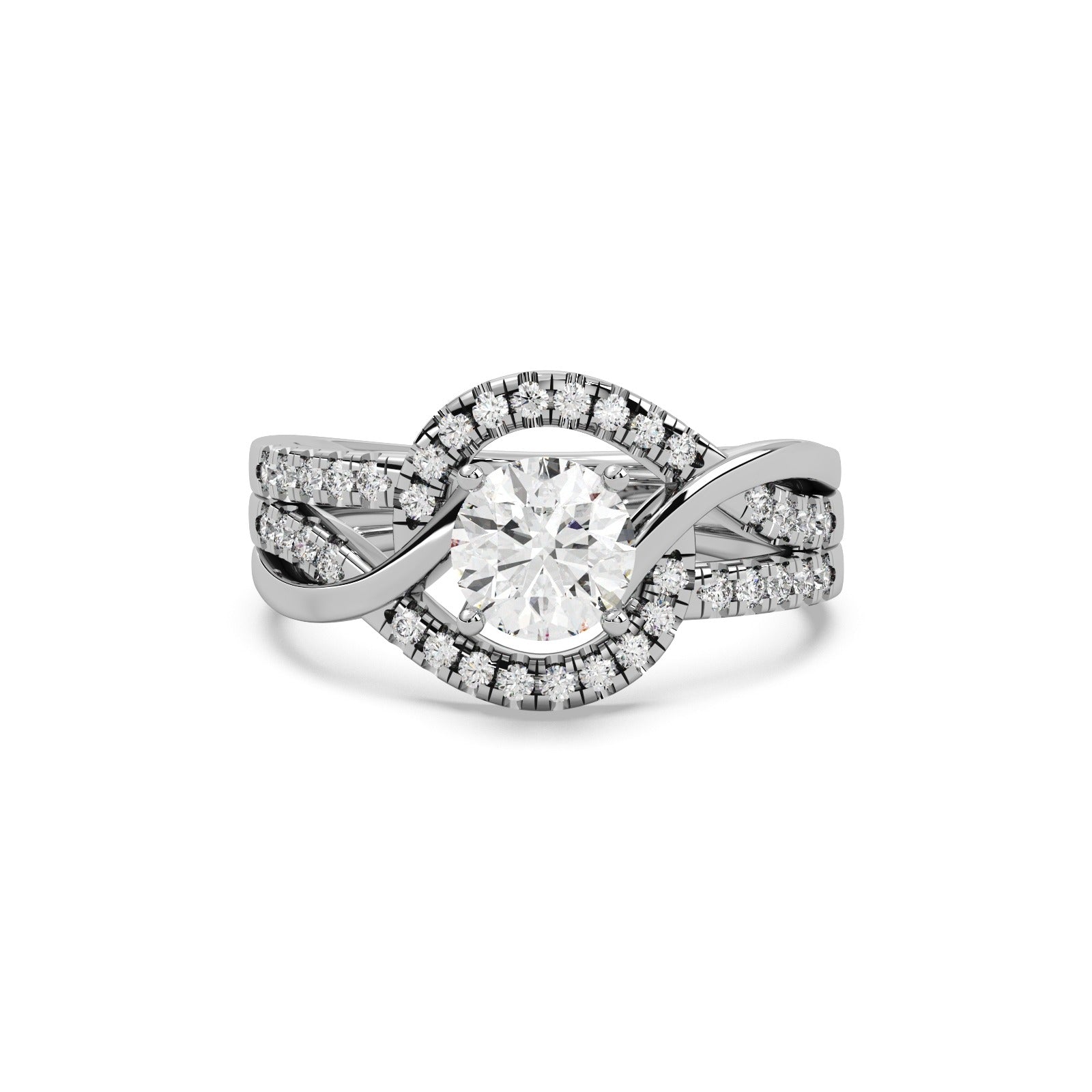 Valeria Solitaire Ring 14k White
