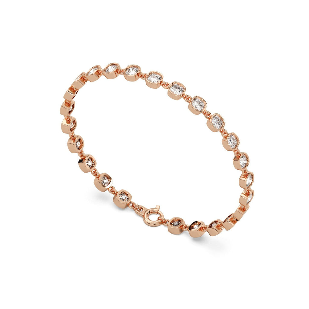 Rose Link Bracelet Silver Rosegold