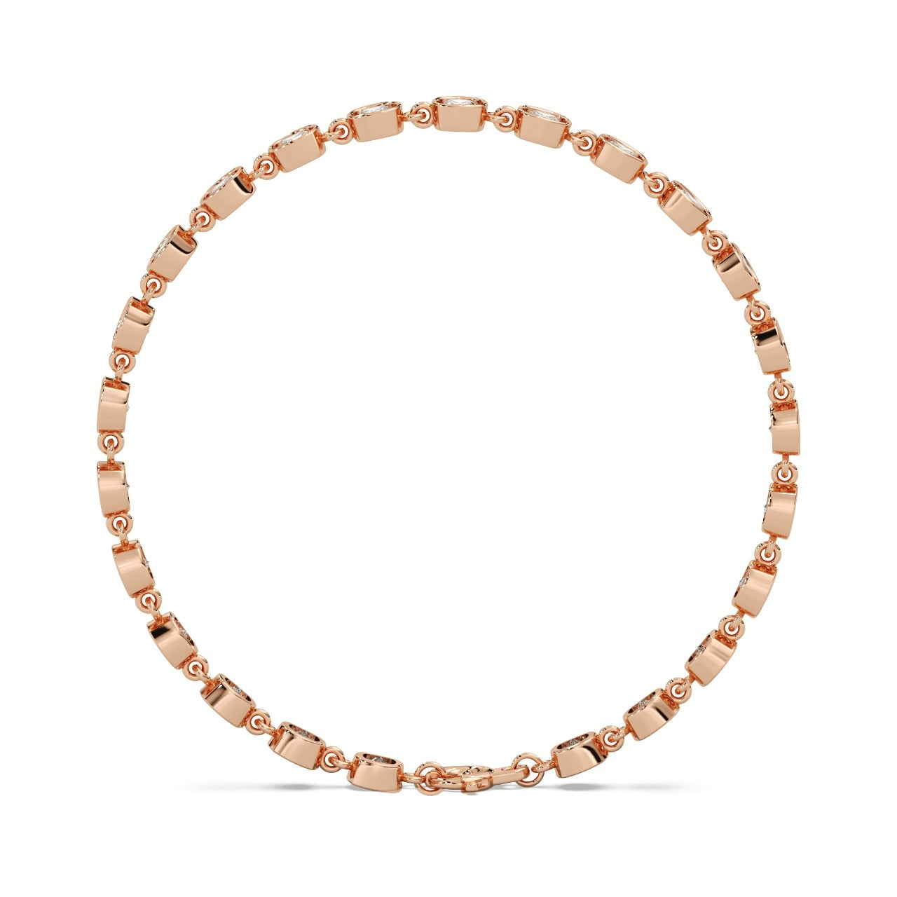 Rose Link Bracelet Silver Gold