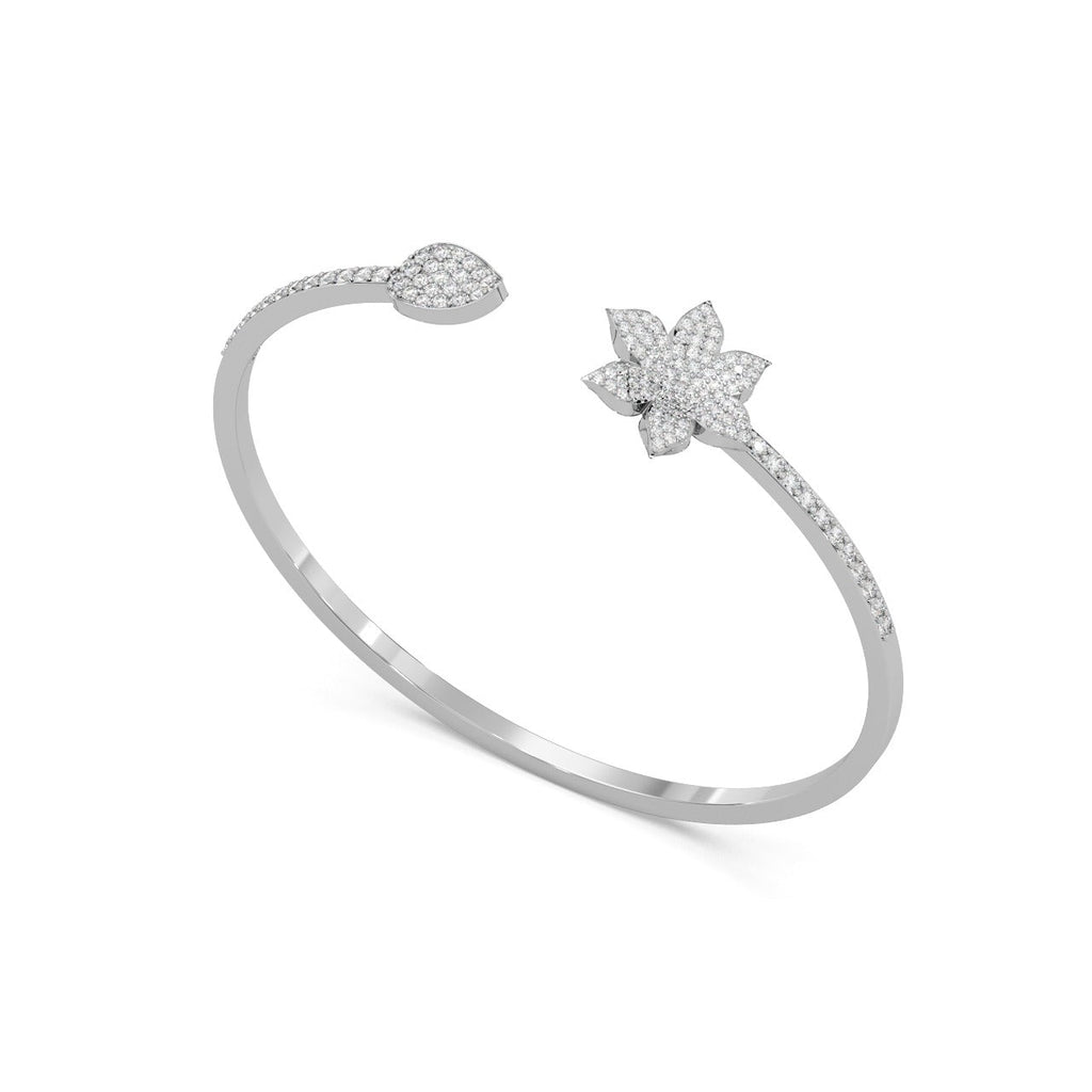 Sakura Bracelet Silver White
