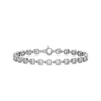 Rose Link Bracelet 14k White