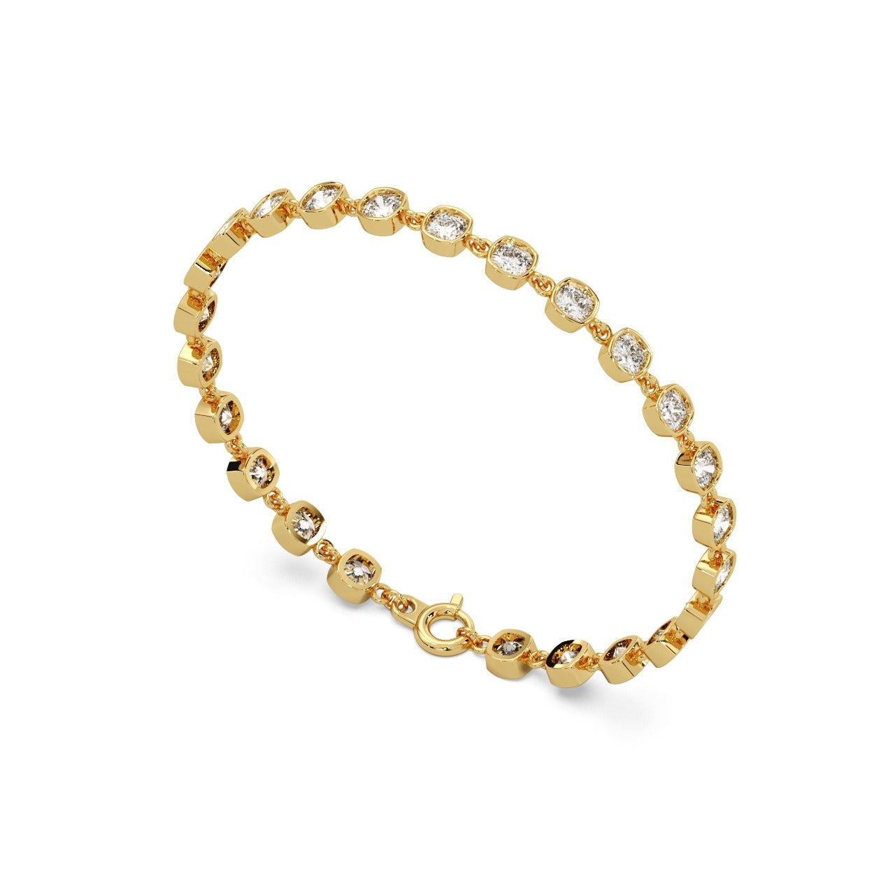 Rose Link Bracelet 18k Gold