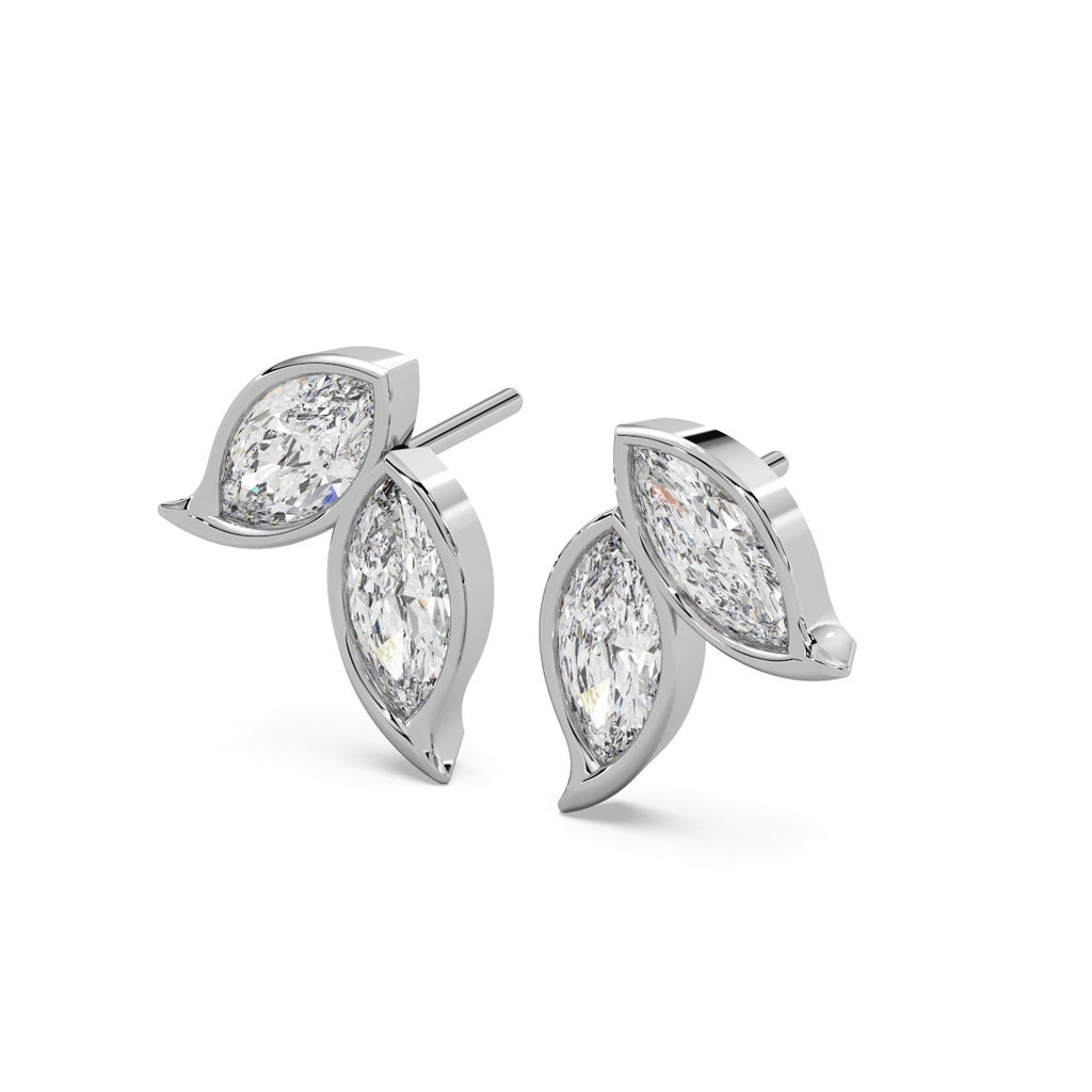 Spring Studs 14k White