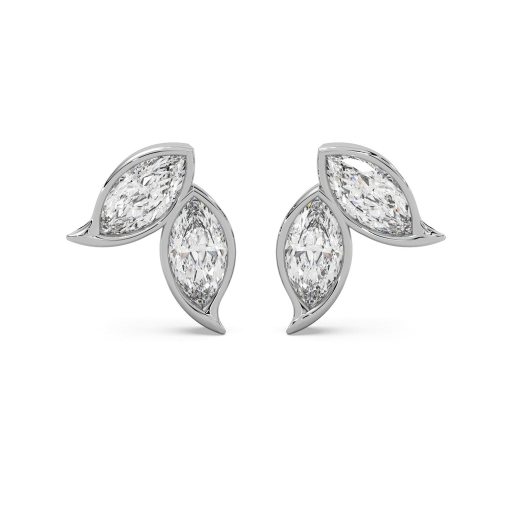 Spring Studs 14k White