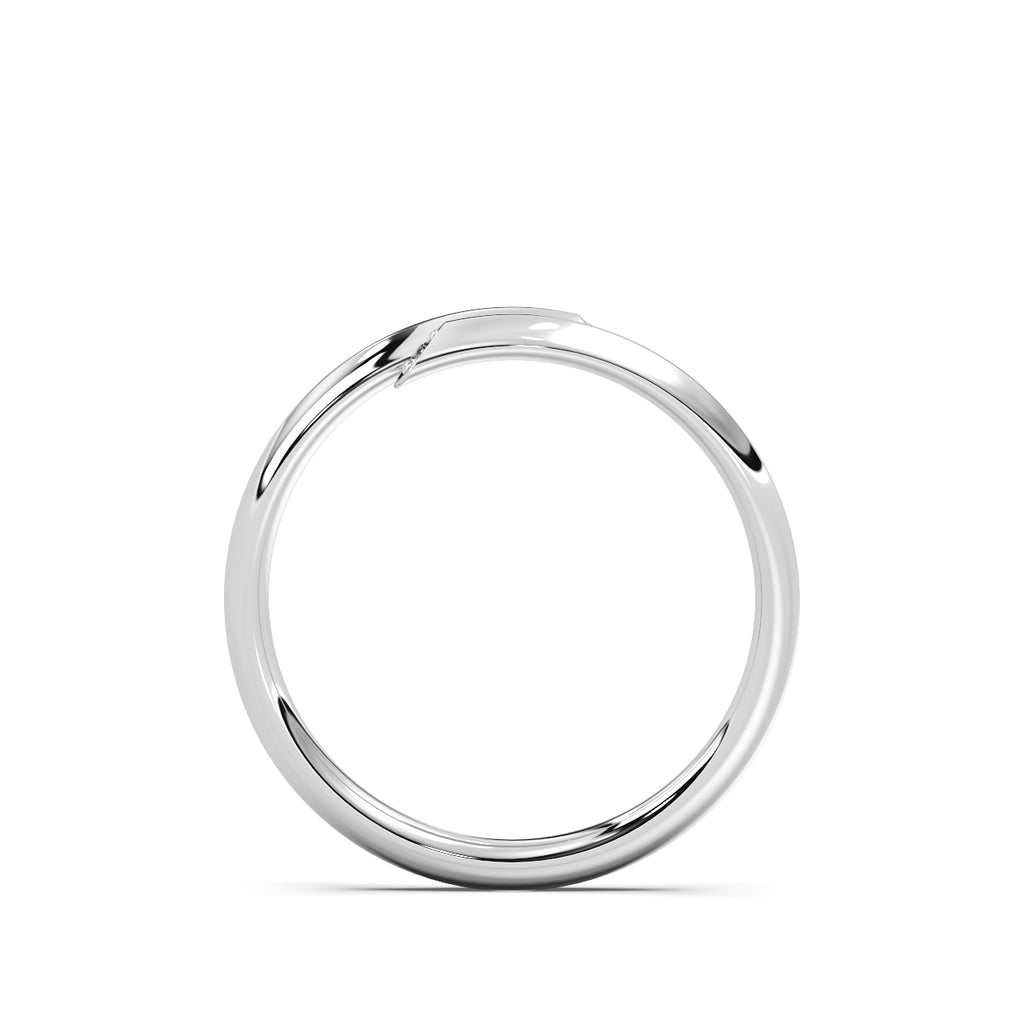 Twine Diamond Ring Silver White