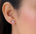 Zinnia Studs Silver Rosegold