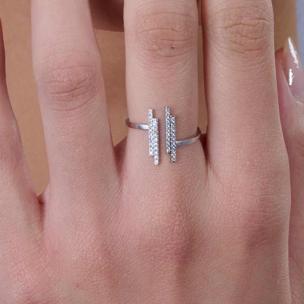 Nova Twin Ring Silver Gold