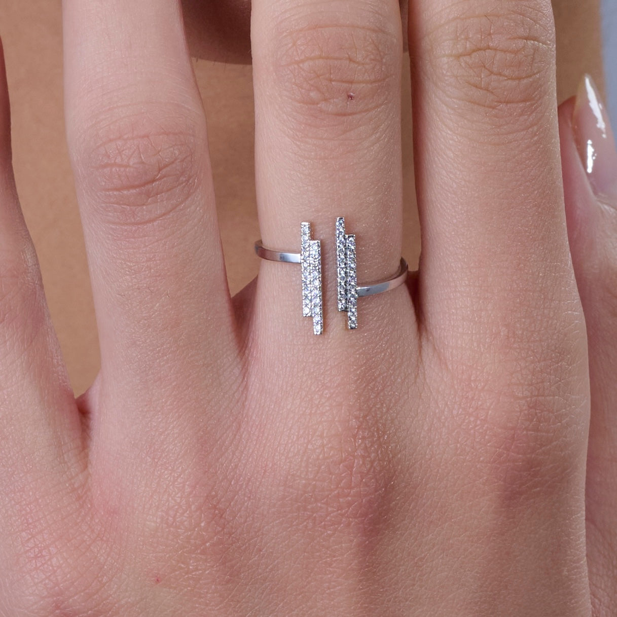 Nova Twin Ring Silver Gold