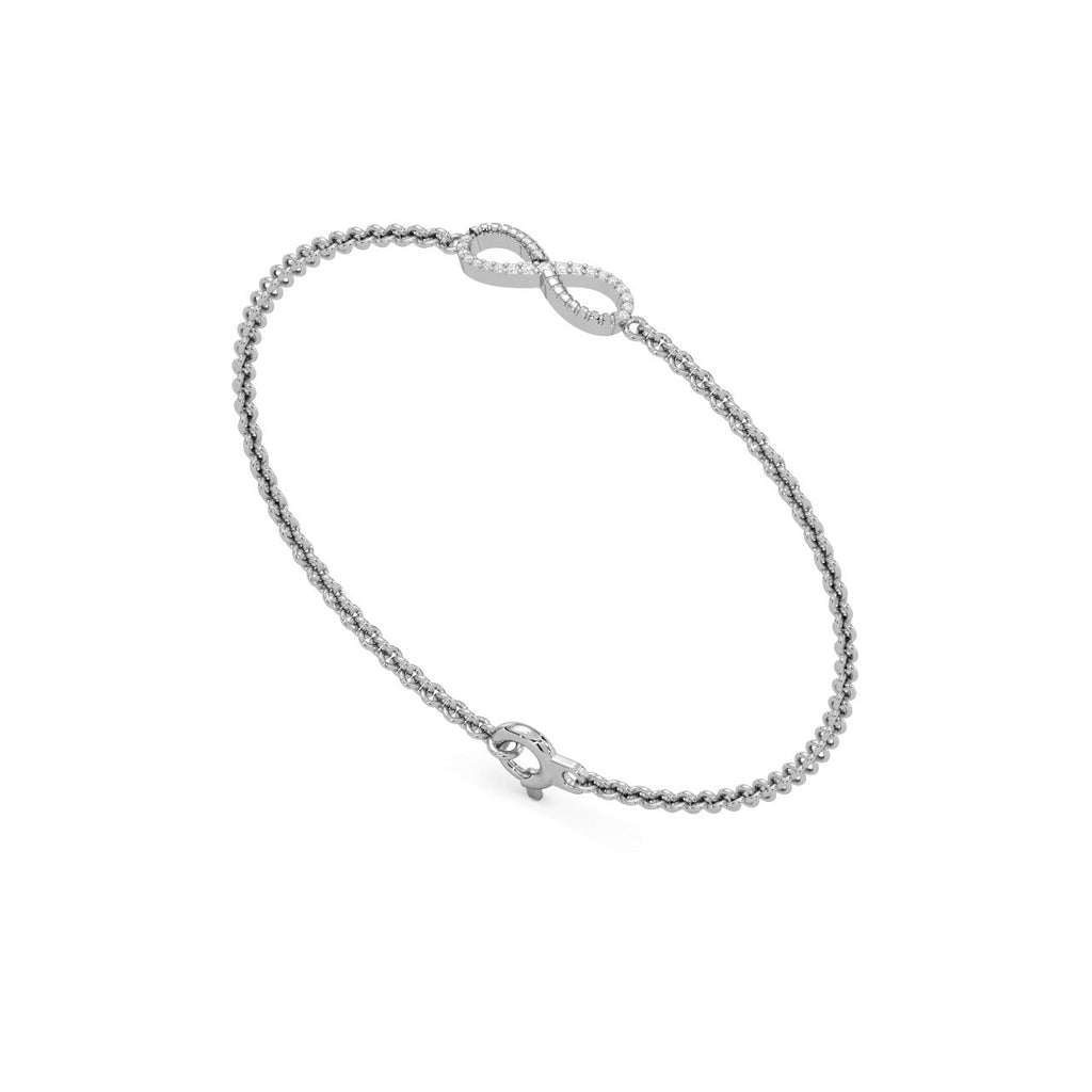 Eterna Loop Bracelet Silver White