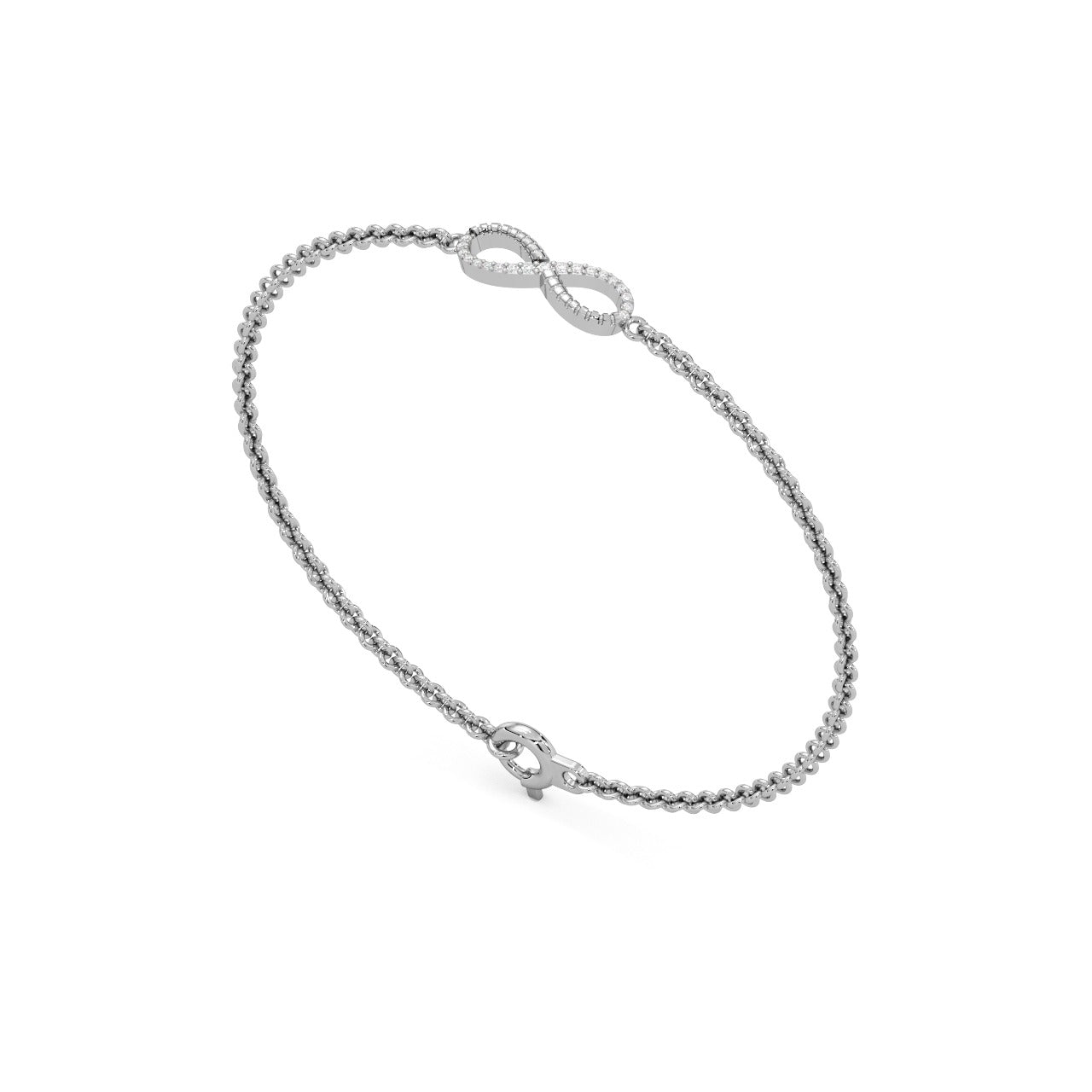 Eterna Loop Bracelet Silver White