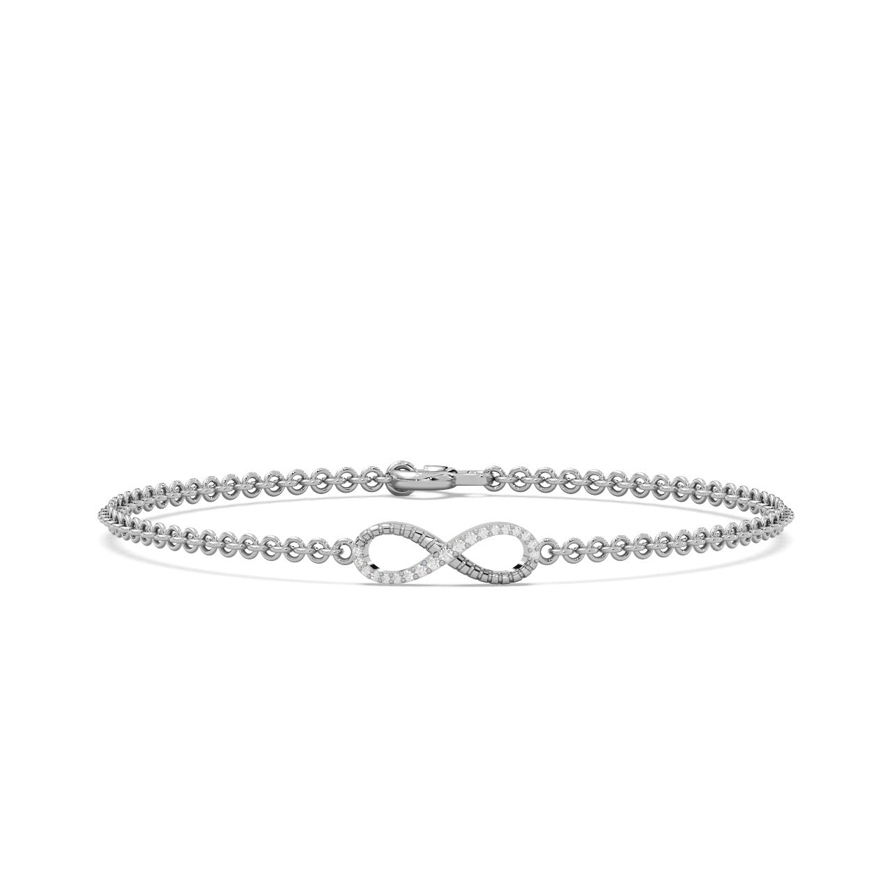 Eterna Loop Bracelet Silver White