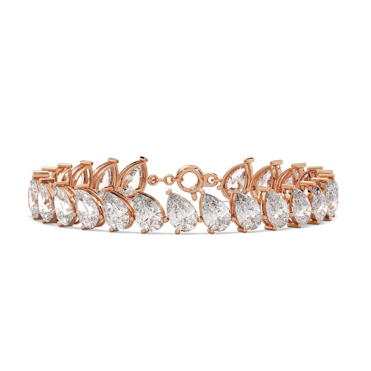 Celeste Drop Bracelet Silver Rosegold