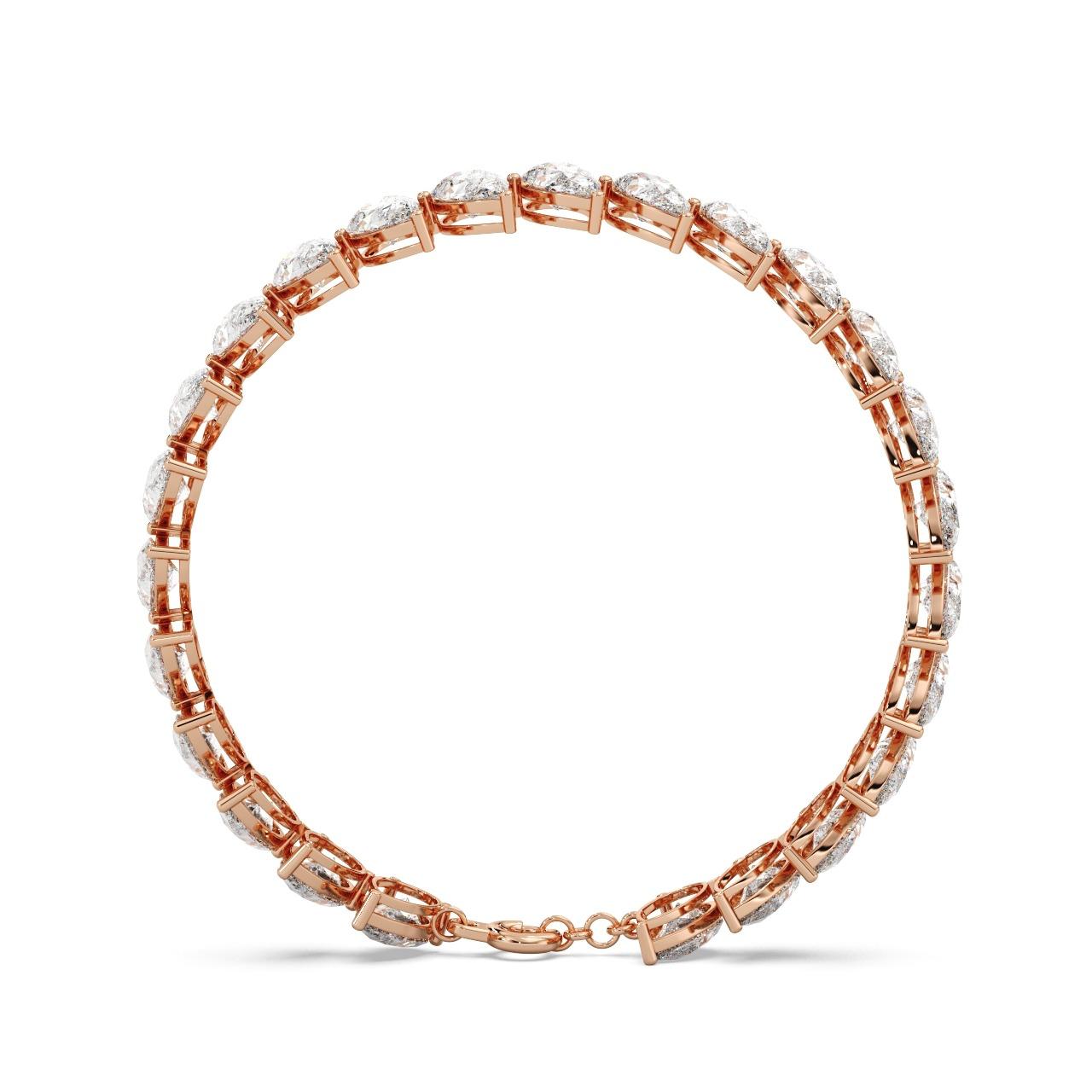 Celeste Drop Bracelet Silver Rosegold