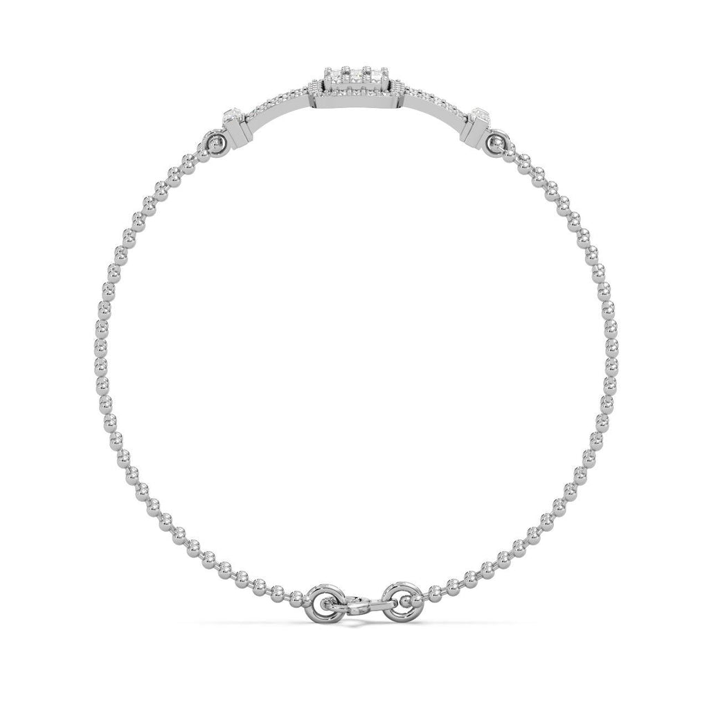 Regal Halo Bracelet Silver White