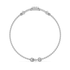 Regal Halo Bracelet Silver White
