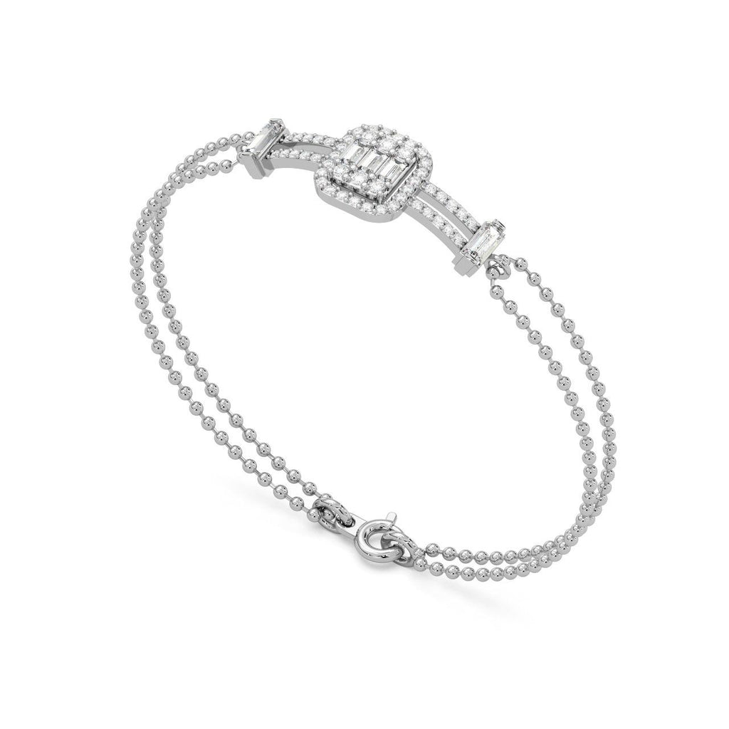 Regal Halo Bracelet Silver White