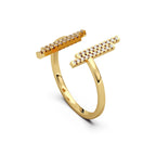 Nova Twin Ring Silver Gold