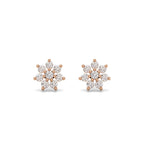 Zinnia Studs Silver Rosegold