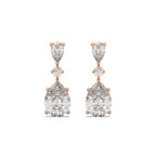 Trilune Earrings Silver Rosegold
