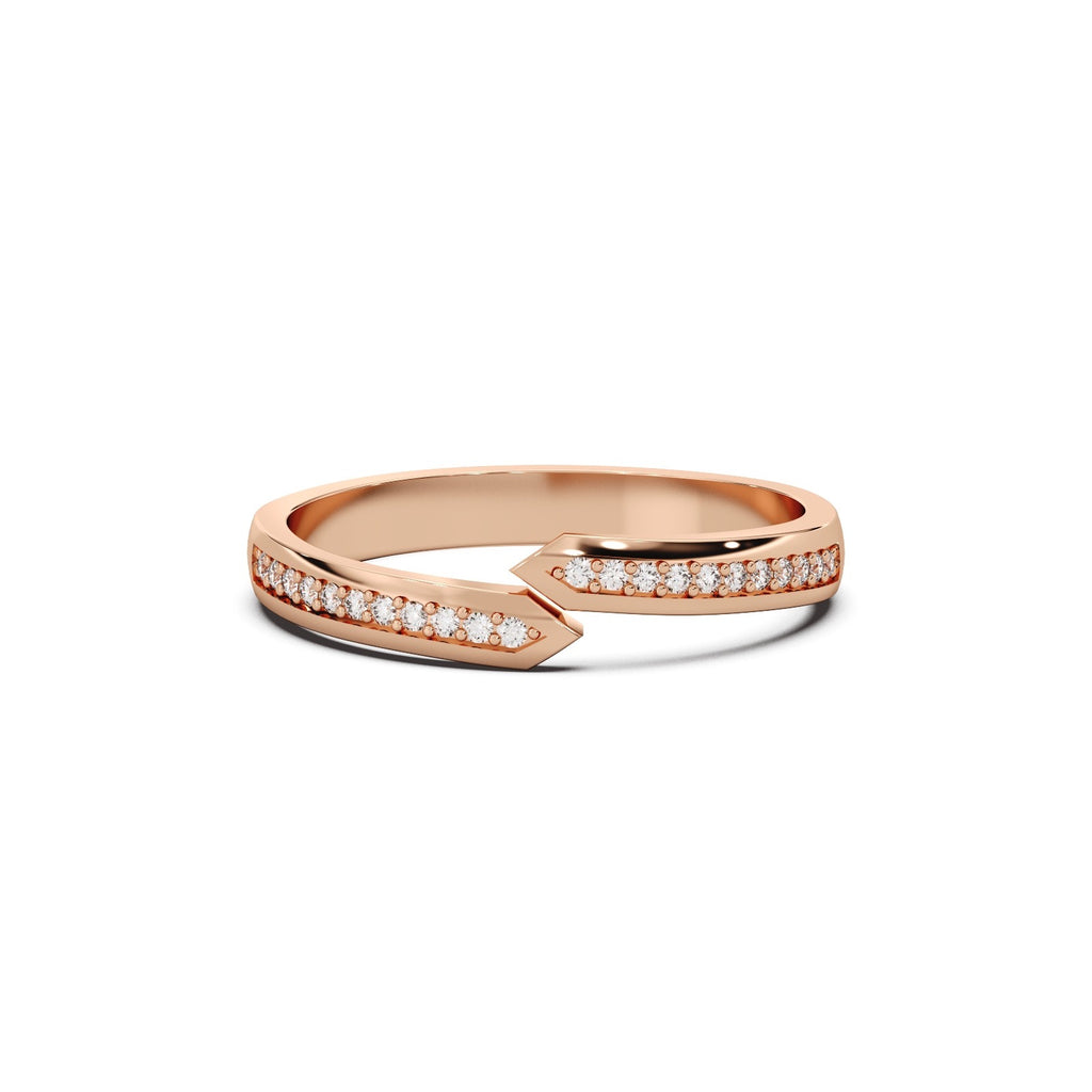 Chevron Band 14k Rosegold
