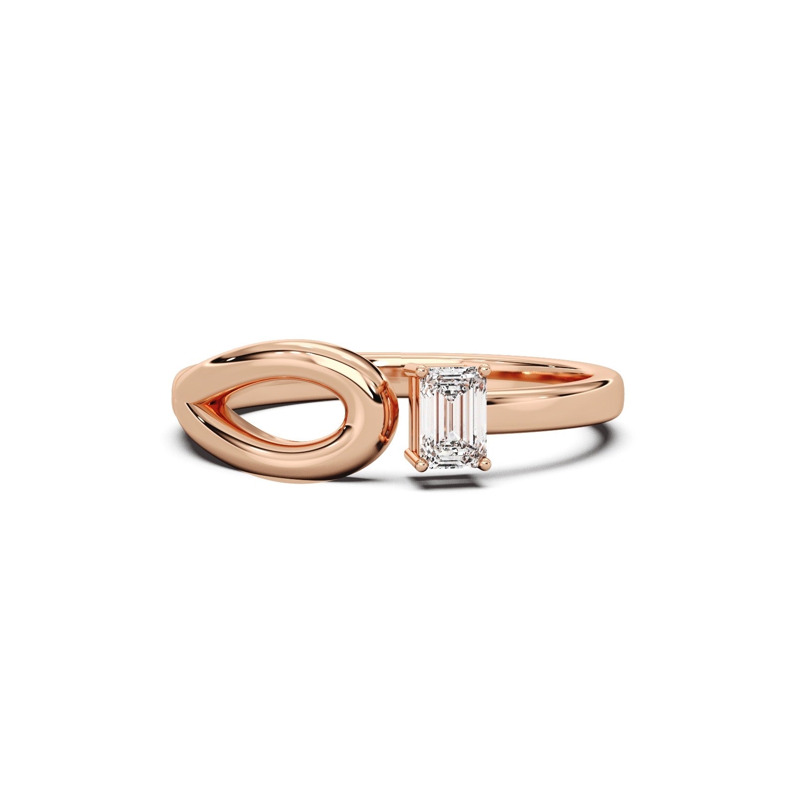 The Orbit Ring Silver Rosegold