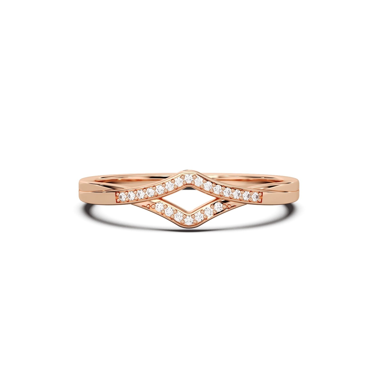 Vera Diamond Ring -  18k Rose Gold