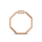 Octa Halo Ring Silver Rosegold