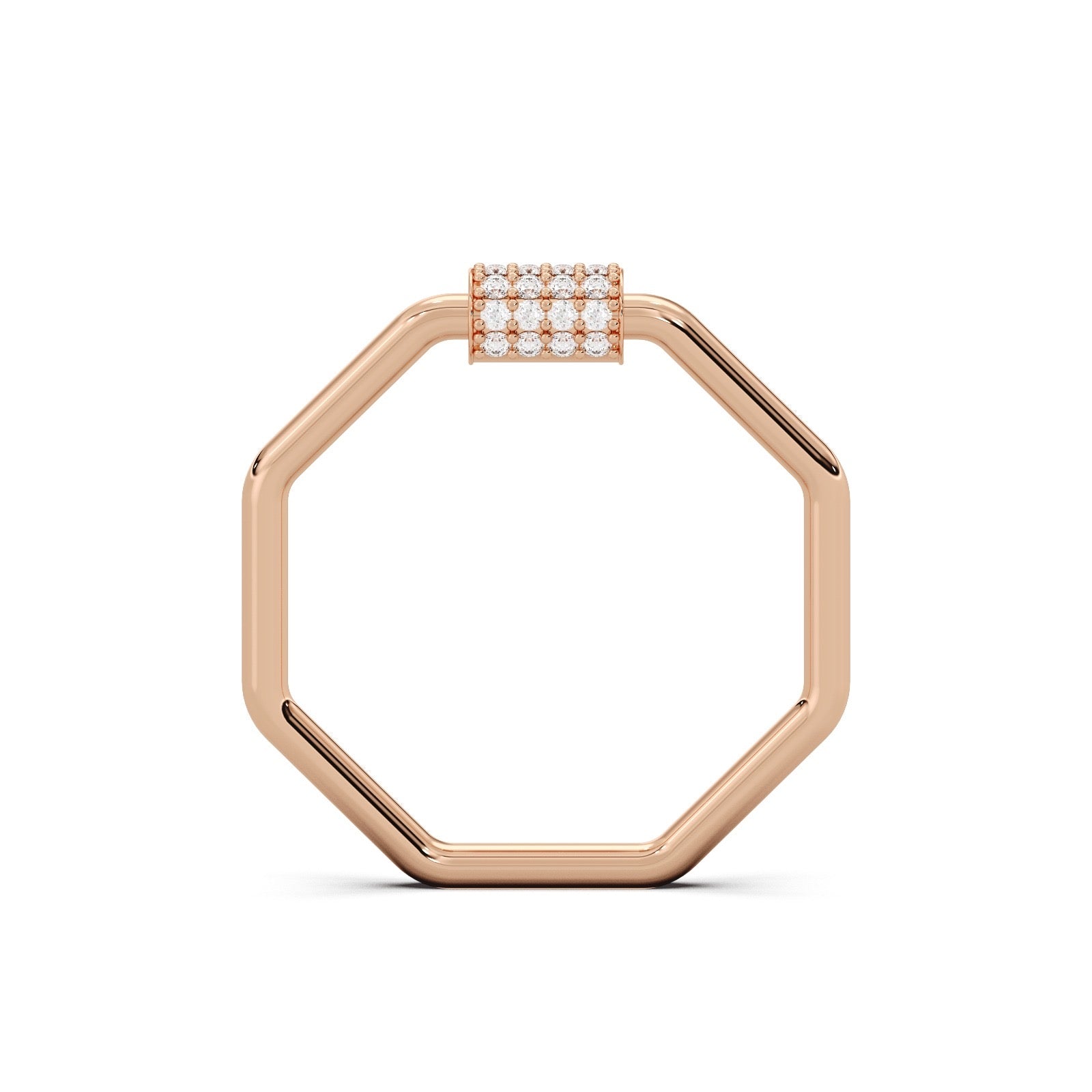 Octa Halo Ring 14k Rosegold