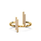 Nova Twin Ring Silver Gold