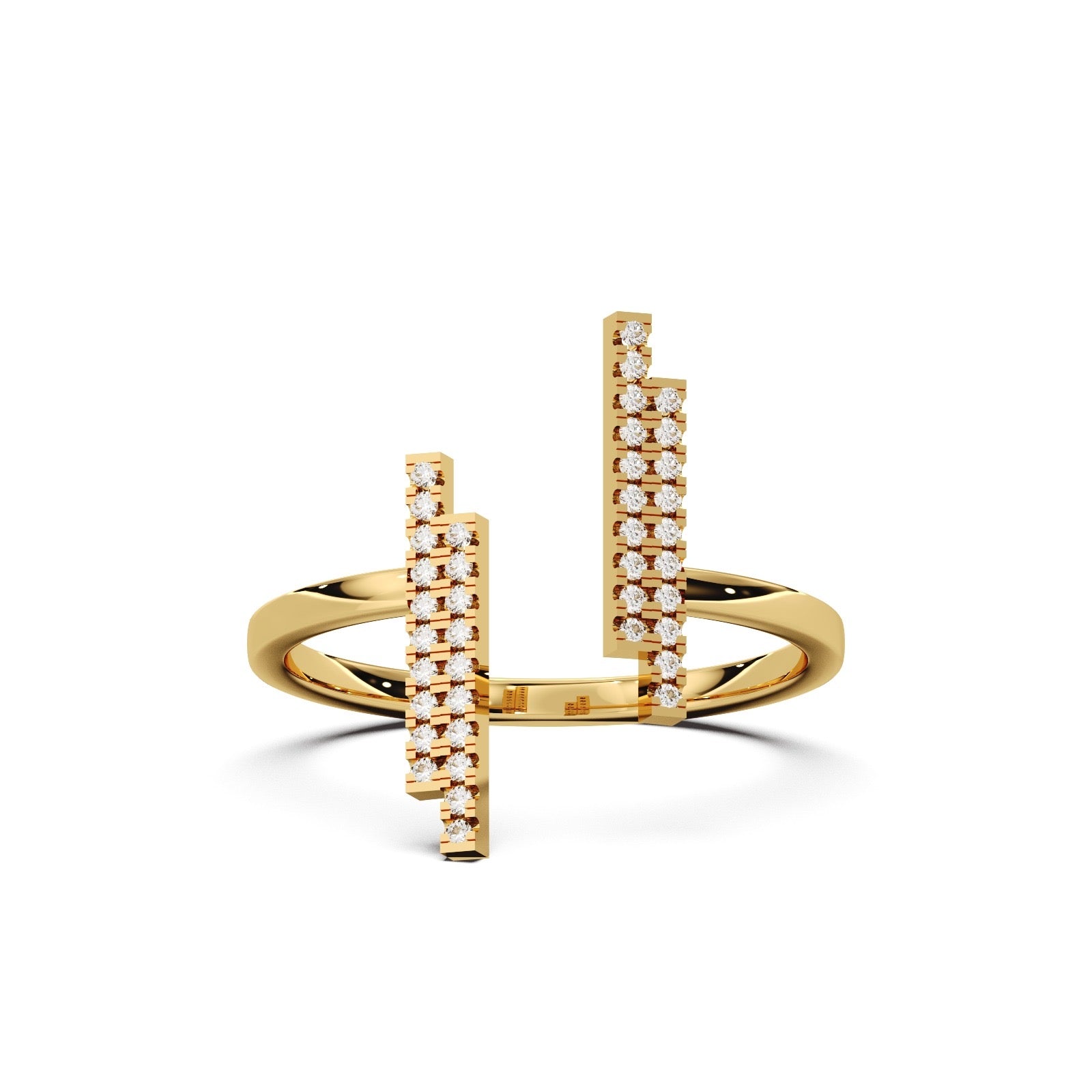 Nova Twin Ring Silver Gold