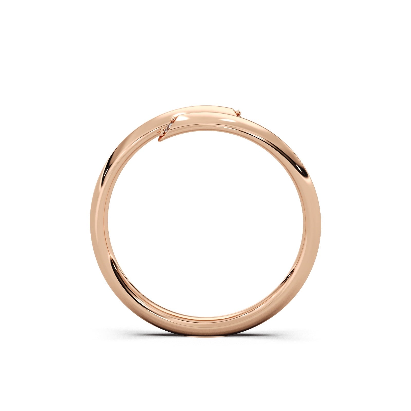 Twine Diamond Ring Silver Rosegold