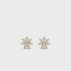 Zinnia Studs Silver Rosegold