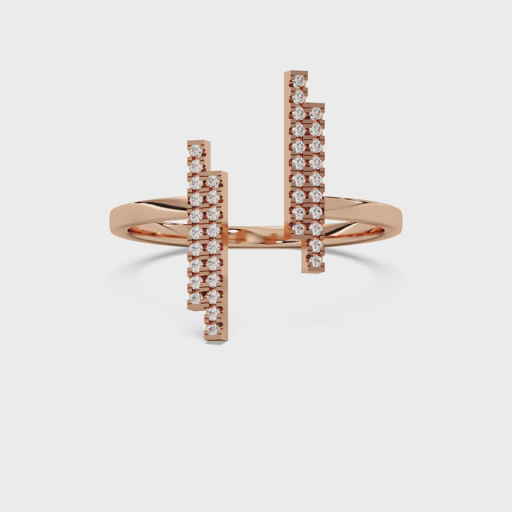 Nova Twin Ring Silver Gold