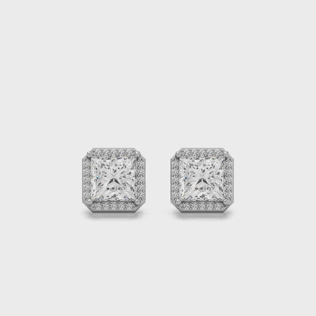 Monarch Studs Silver Rosegold