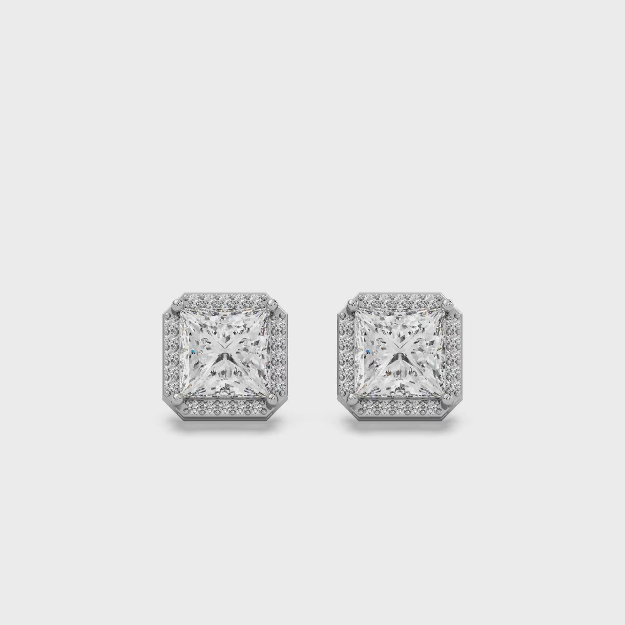 Monarch Studs Silver Rosegold
