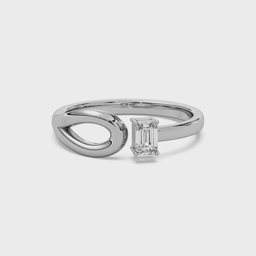 The Orbit Ring Silver Rosegold