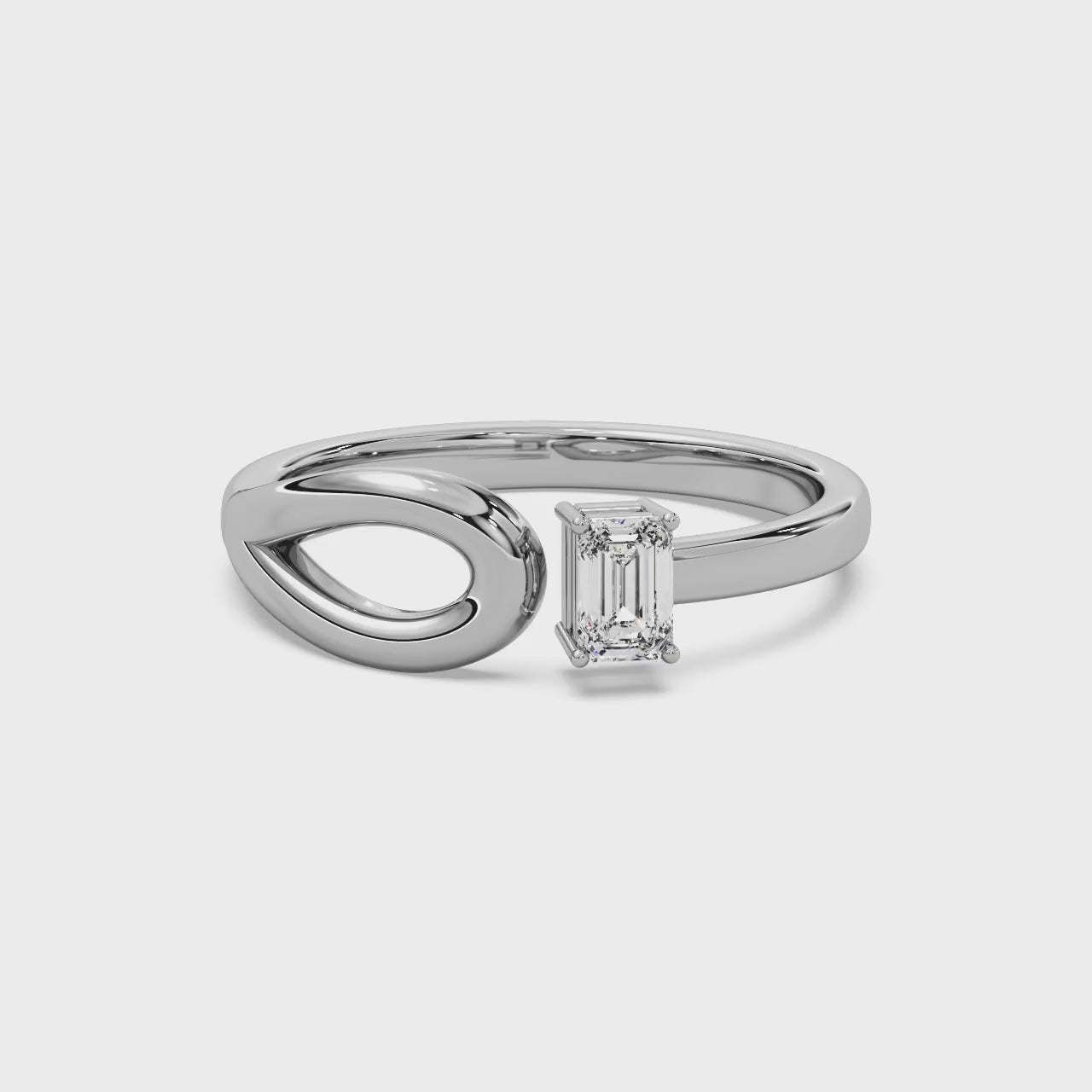 The Orbit Ring Silver Rosegold
