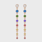 Prism Earrings Silver White