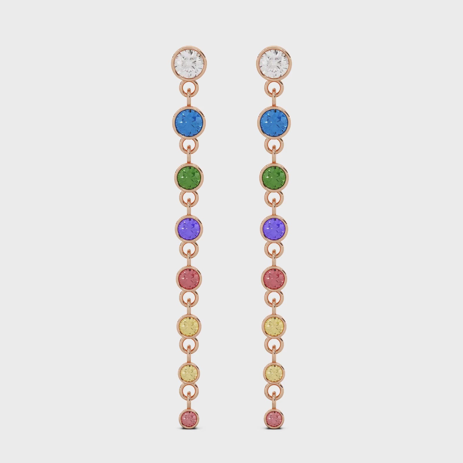 Prism Earrings Silver White