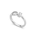 The Orbit Ring Silver White