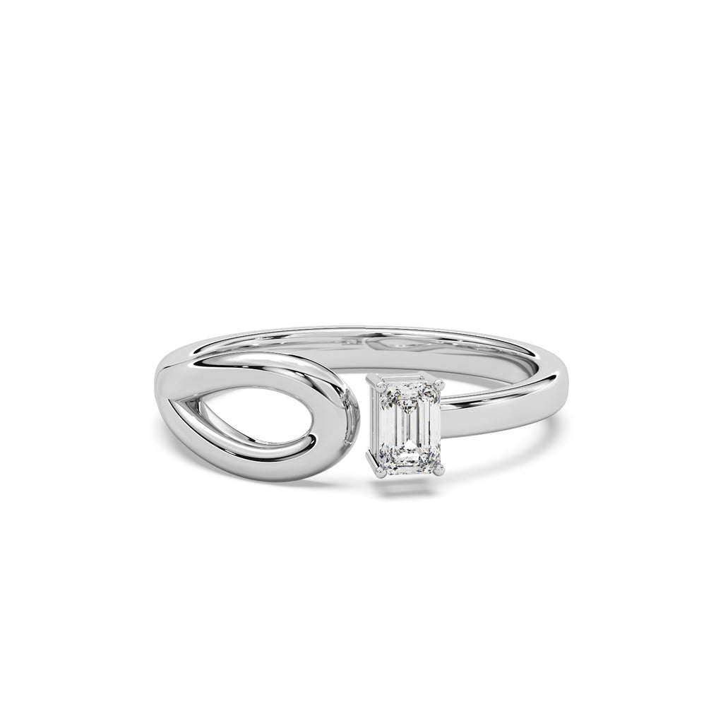 The Orbit Ring 18k White